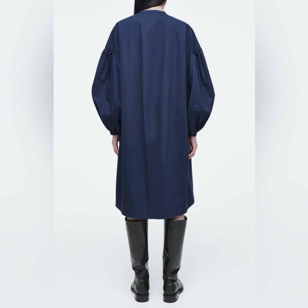 COS GATHERED TIE-DETAIL DRESS - Picture 4 of 14